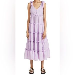 English Factory Tiered Maxi Dress XS Lilac